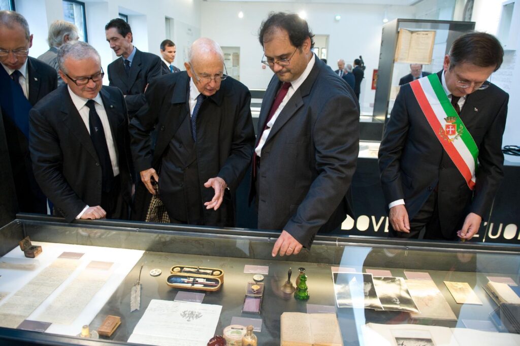 Giorgio Napolitano in visita alla Domus